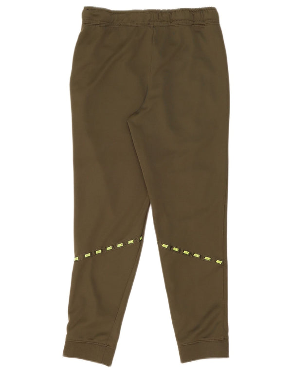 Nike Boys Standard Fit Tracksuit Trousers Joggers 8-9 Years Small Green