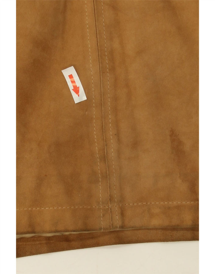 Ombraluce Mens Suede Jacket IT 46 Large Brown Leather