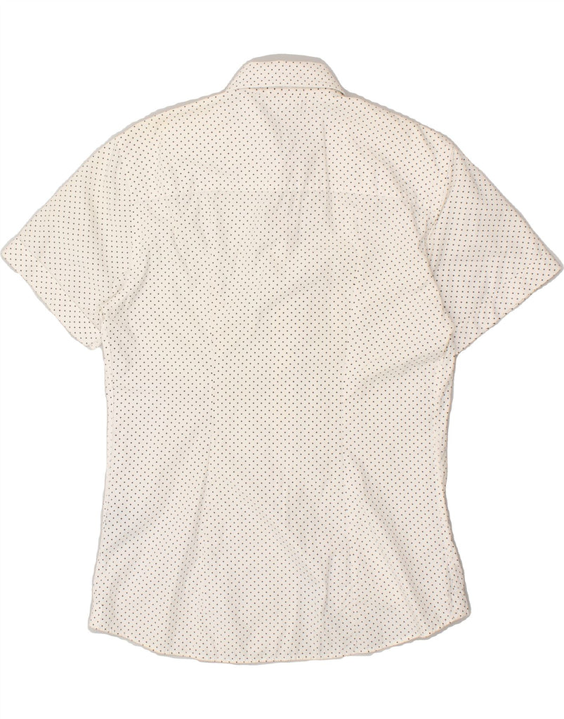 NORTH SAILS Womens Short Sleeve Shirt Small White Polka Dot Cotton | Vintage North Sails | Thrift | Second-Hand North Sails | Used Clothing | Messina Hembry 