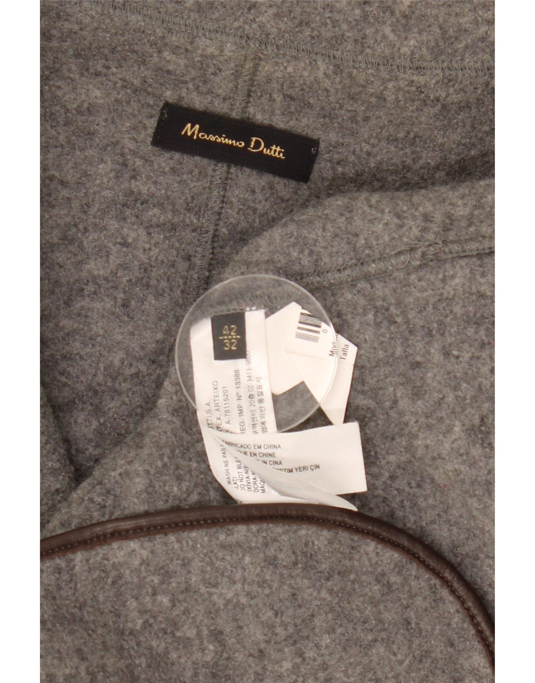 Massimo Dutti Womens 2 Button Blazer Jacket EU 42 Large Grey Wool