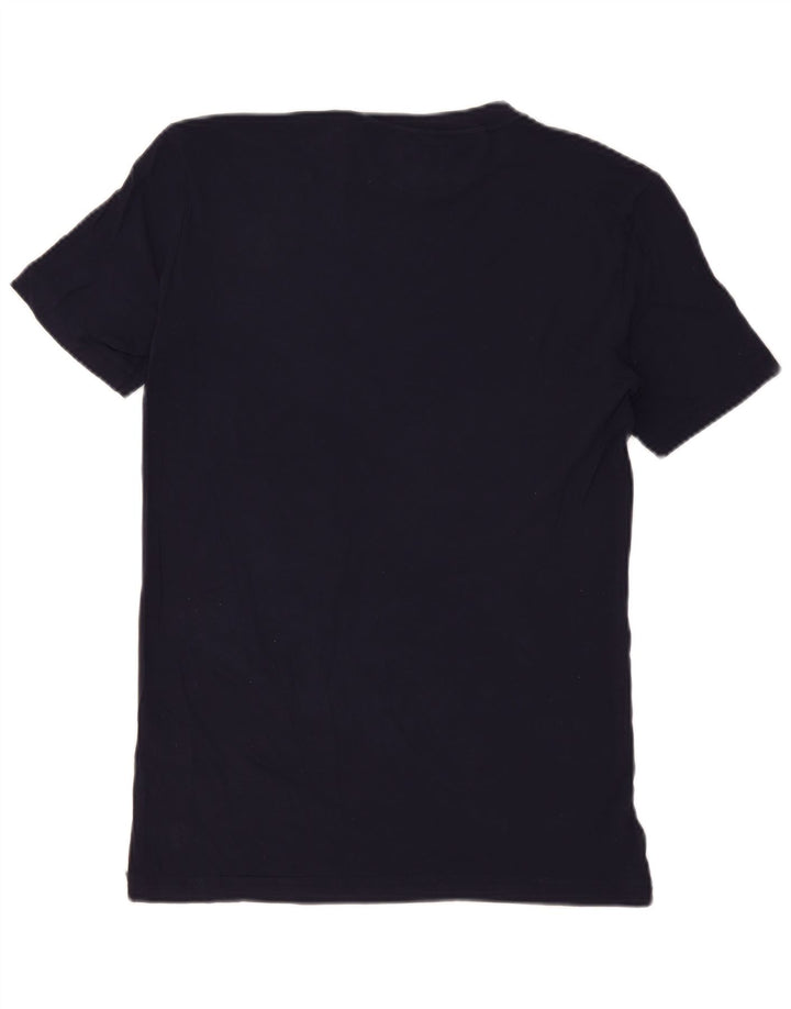 Armani Jeans Mens T-Shirt Top 2XL Navy Blue Viscose