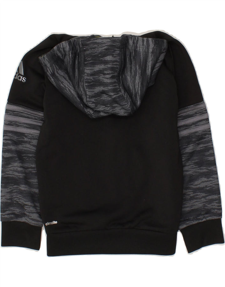 ADIDAS Boys Climalite Zip Hoodie Sweater 5-6 Years Grey Tie Dye Polyester Vintage Adidas and Second-Hand Adidas from Messina Hembry 