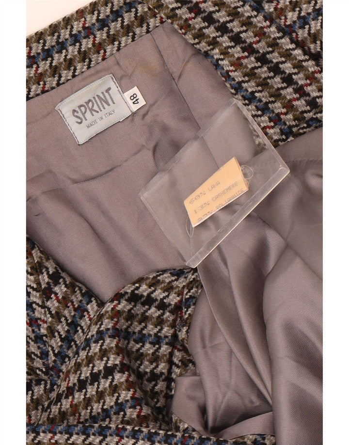 Vintage Womens 2 Button Blazer Jacket IT 48 XL Multicoloured Houndstooth