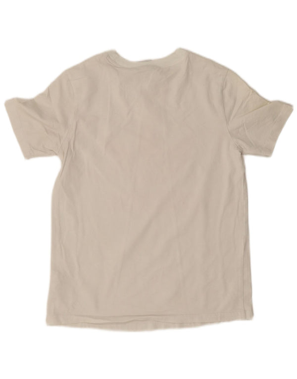 Adidas Womens Graphic T-Shirt Top UK 12 Medium White Cotton