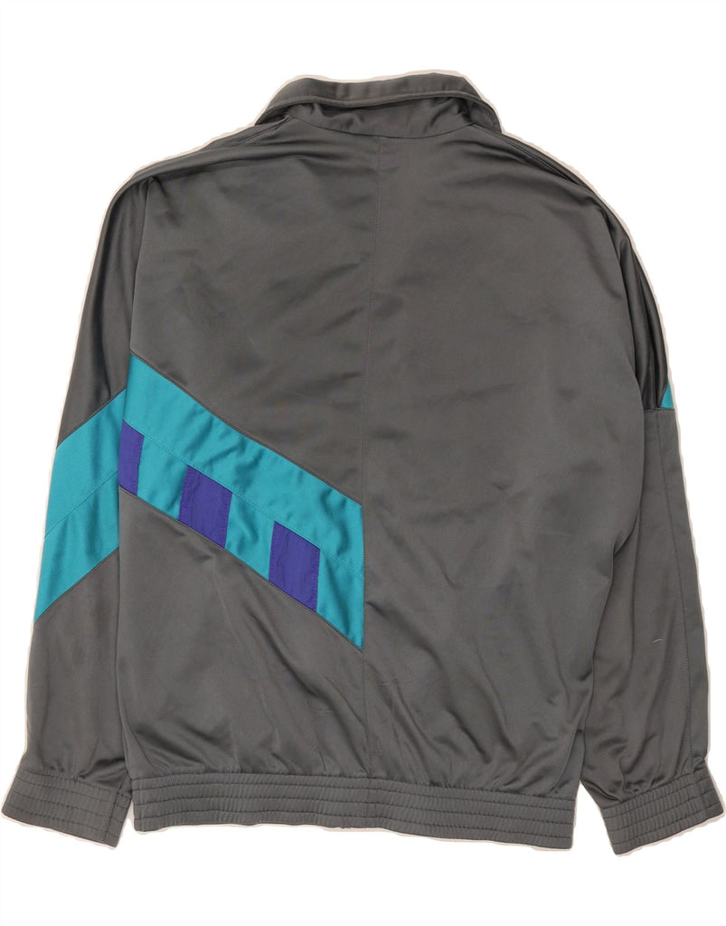 LOTTO Mens Graphic Tracksuit Top Jacket Small Grey Colourblock Polyester Vintage Lotto and Second-Hand Lotto from Messina Hembry 