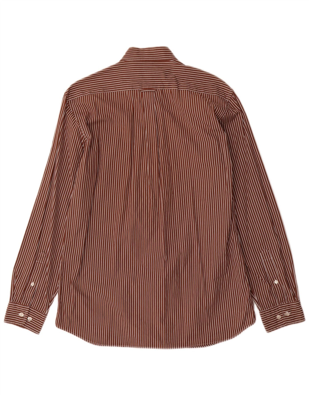 Gant Mens Regular Fit Shirt Medium Brown Striped Cotton