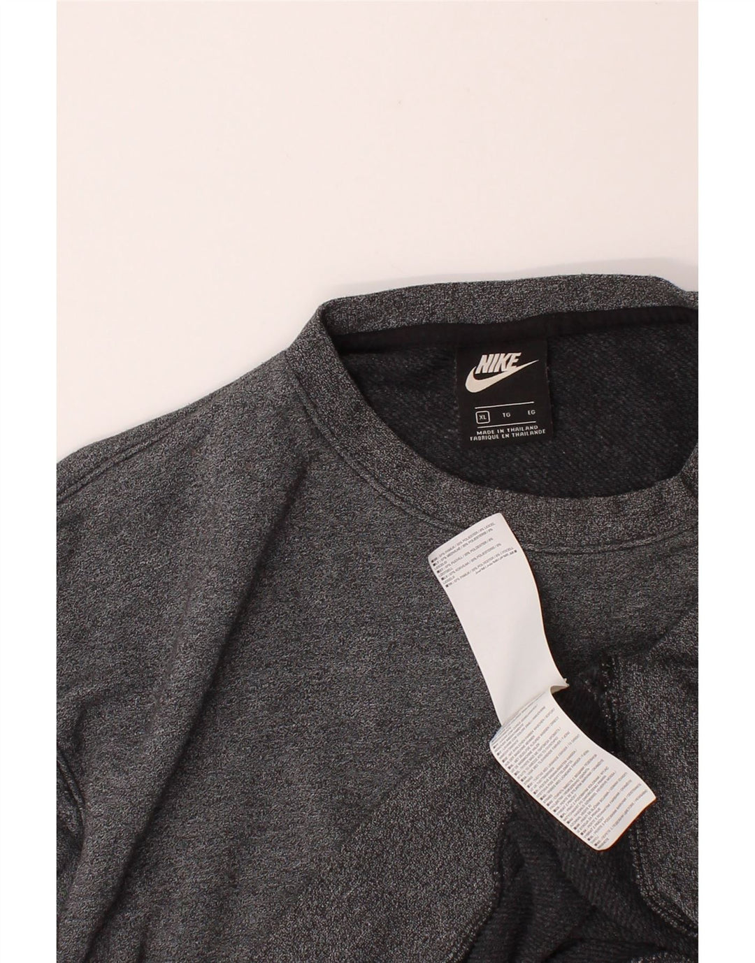 NIKE Mens Sweatshirt Jumper XL Grey Flecked Cotton Vintage Nike and Second-Hand Nike from Messina Hembry 