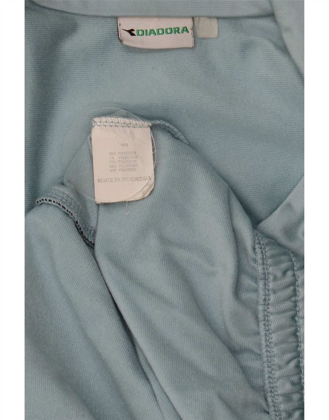 Diadora Mens Tracksuit Top Jacket Large Blue Polyester