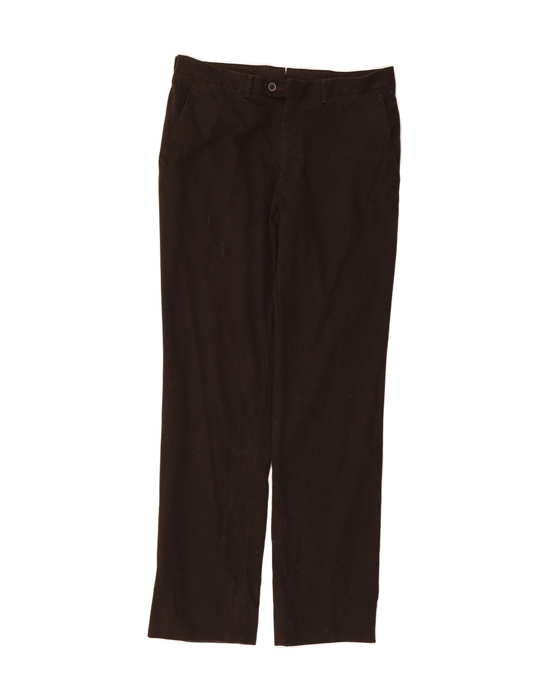 MASSIMO DUTTI Mens Straight Suit Trousers W34 L33 Brown Cotton Vintage Massimo Dutti and Second-Hand Massimo Dutti from Messina Hembry 