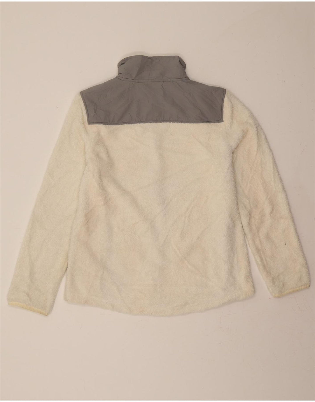 FILA Womens Fleece Jacket UK 16 Large White Colourblock Polyester Vintage Fila and Second-Hand Fila from Messina Hembry 