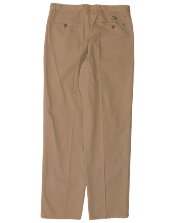 Stefanel Mens Pegged Chino Trousers IT 50 Large W36 L33 Beige Cotton