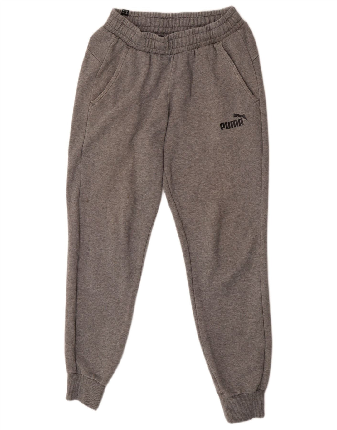 Puma Mens Tracksuit Trousers Joggers Small  Grey Flecked Cotton