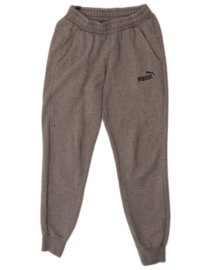 Puma Mens Tracksuit Trousers Joggers Small  Grey Flecked Cotton