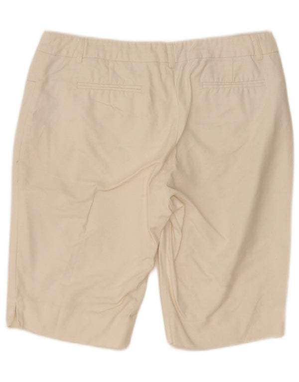 Laura Ashley Womens Bermuda Shorts US 10 Large W32 White Cotton