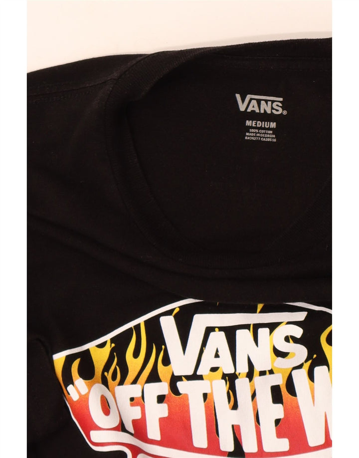 Vans Mens Graphic T-Shirt Top Medium Black Cotton