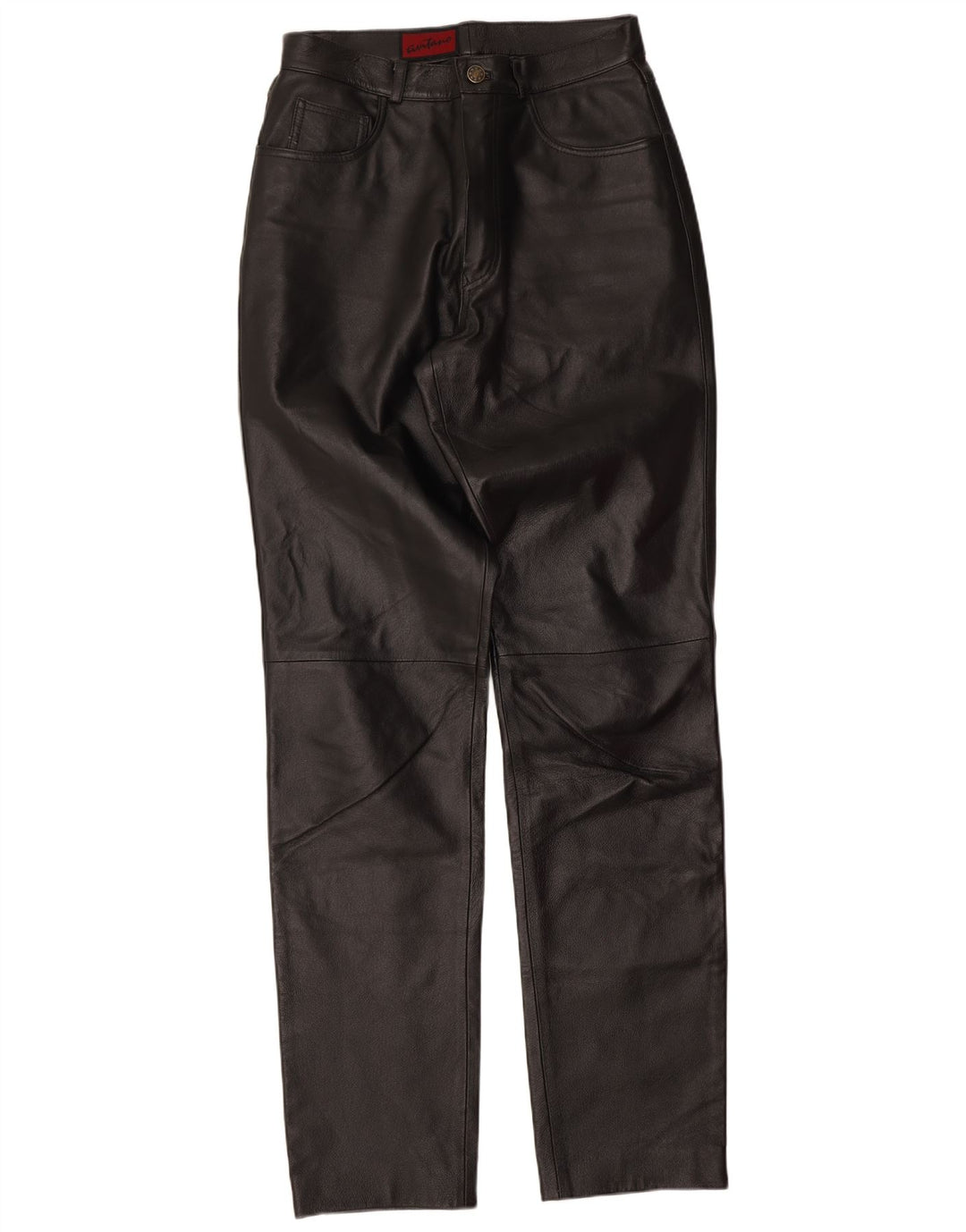 Avitano Womens Slim Leather Trousers EU 38 Medium W26 L33 Black
