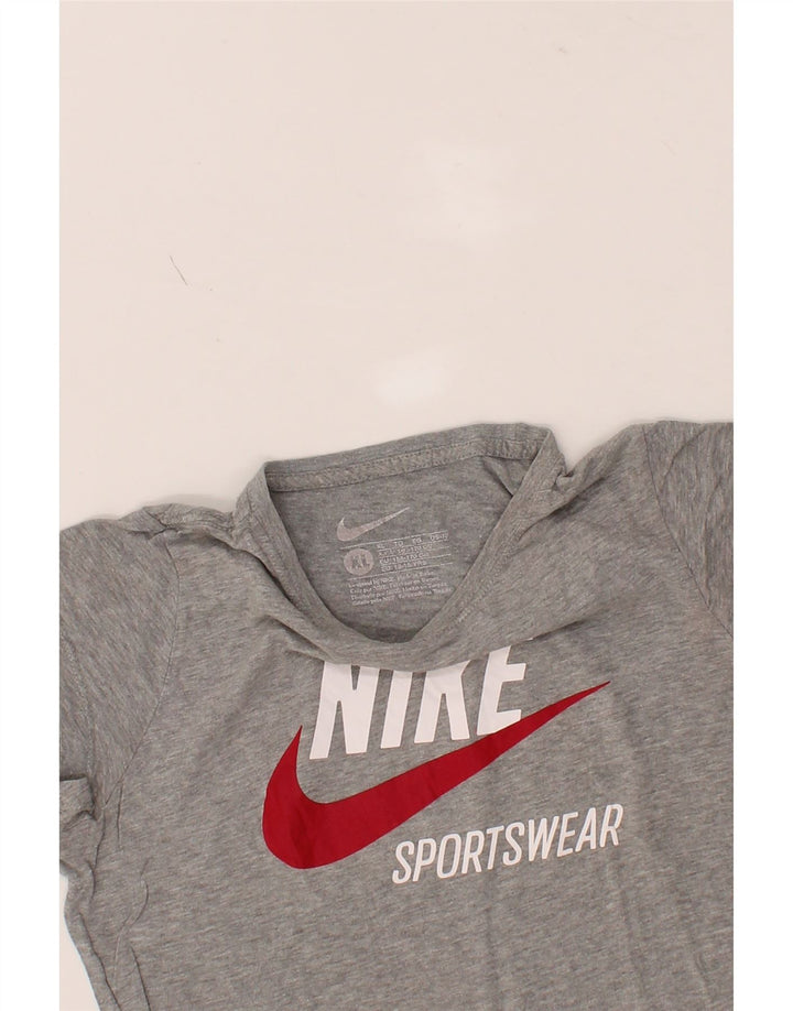 NIKE Girls Graphic T-Shirt Top 13-14 Years Grey Vintage Nike and Second-Hand Nike from Messina Hembry 