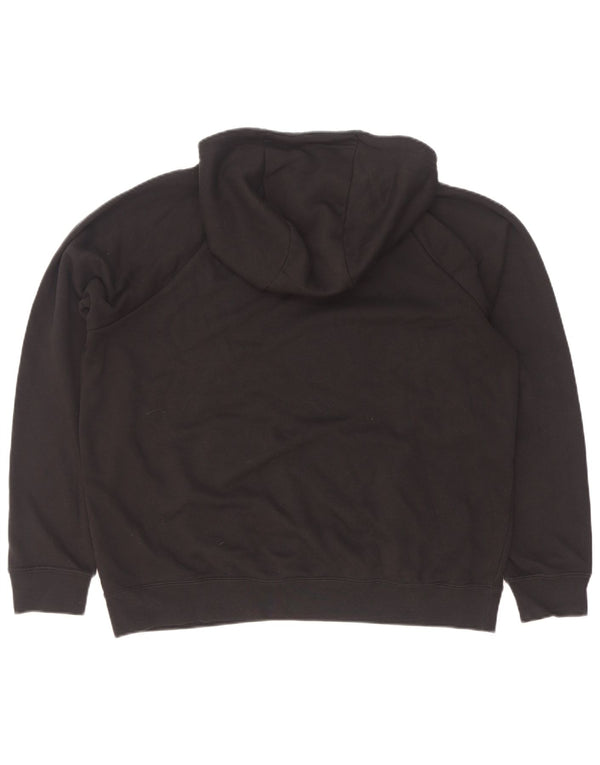 Nike Womens Hoodie Jumper UK 16 Large Black Cotton