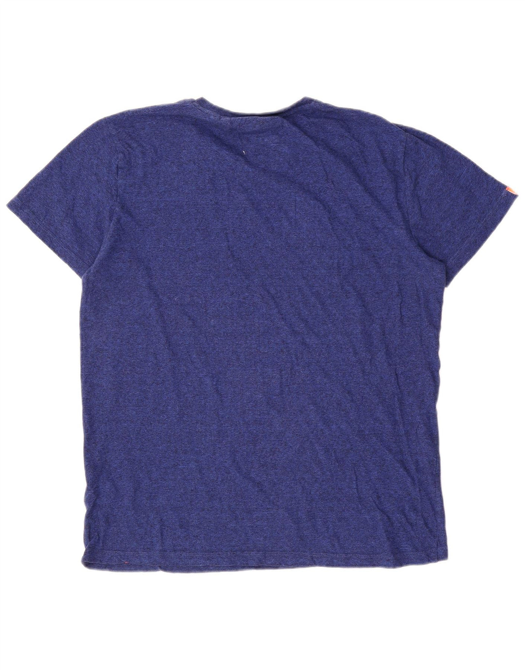 Superdry Mens T-Shirt Top Medium Navy Blue Flecked Cotton