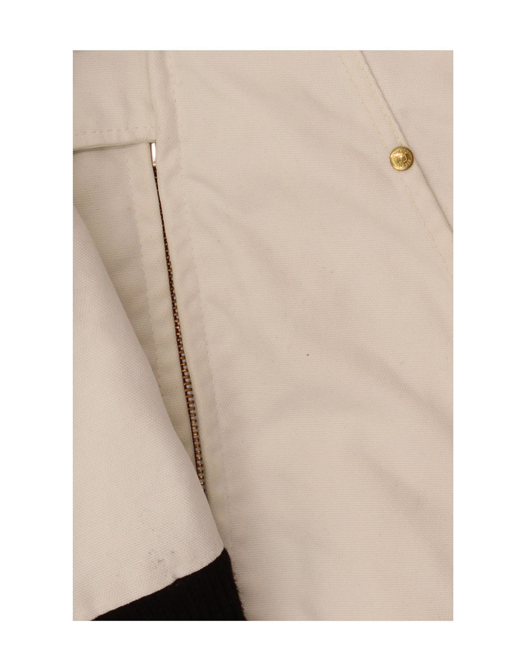 Richlu Mens Hooded Bomber Jacket UK 40 Large Off White Cotton