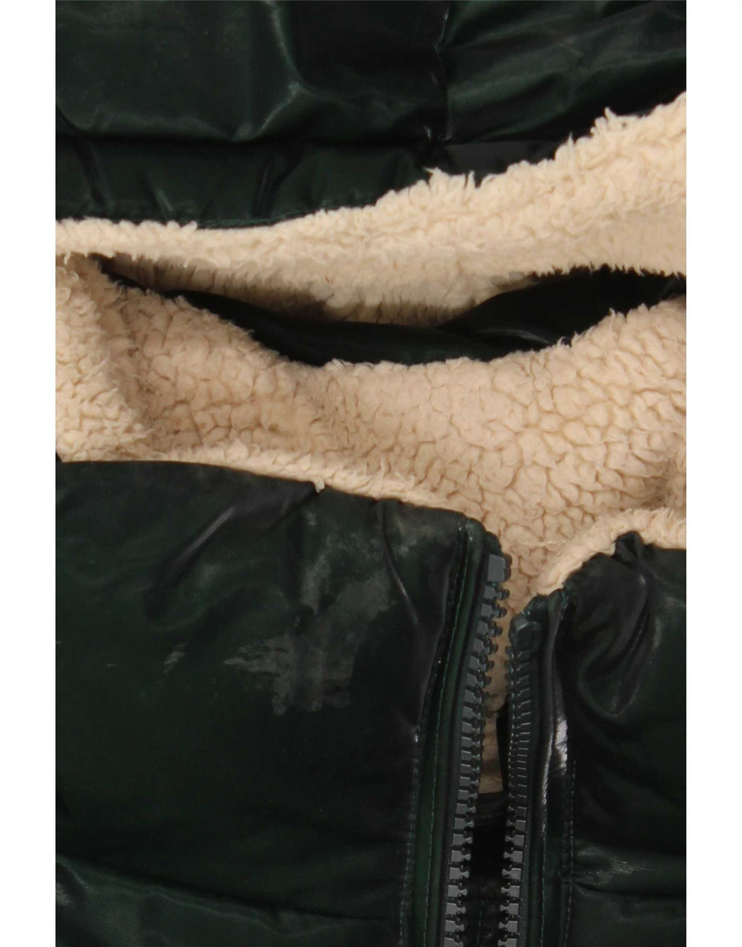 Dkny Womens Hooded Oversized Padded Jacket UK 10 Small Green Polyester