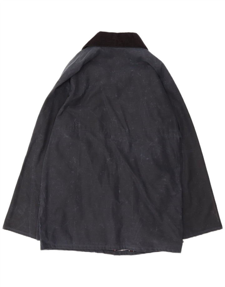 Oxford Blue Mens Waxed Jacket EU 48/50 Medium Navy Blue Flecked