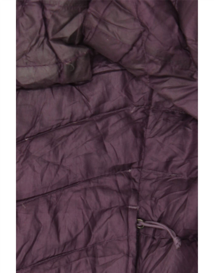 The North Face Womens Hooded Padded Coat UK 16 Large Purple Polyester