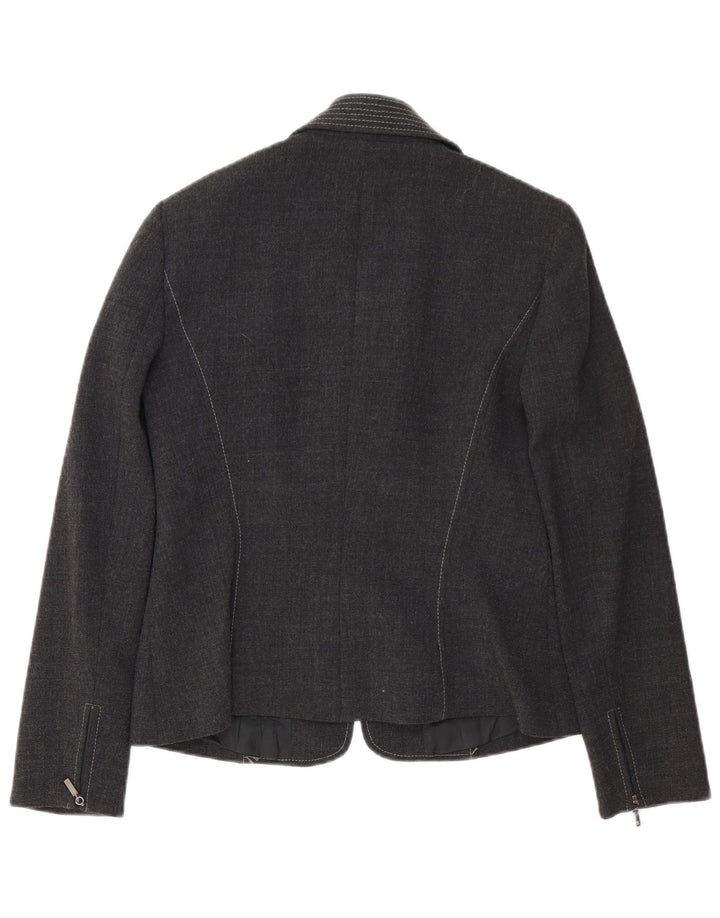 Luisa Spagnoli Womens Blazer Jacket IT 44 Medium Grey Wool