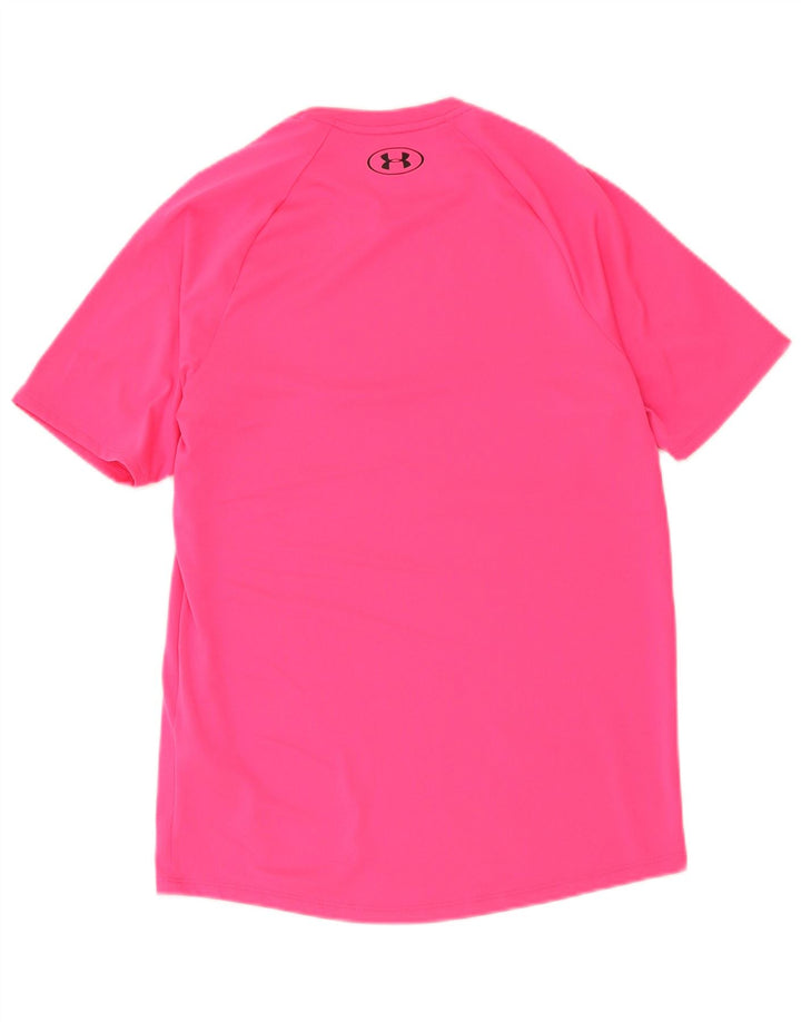 Under Armour Mens T-Shirt Top Small Pink Polyester