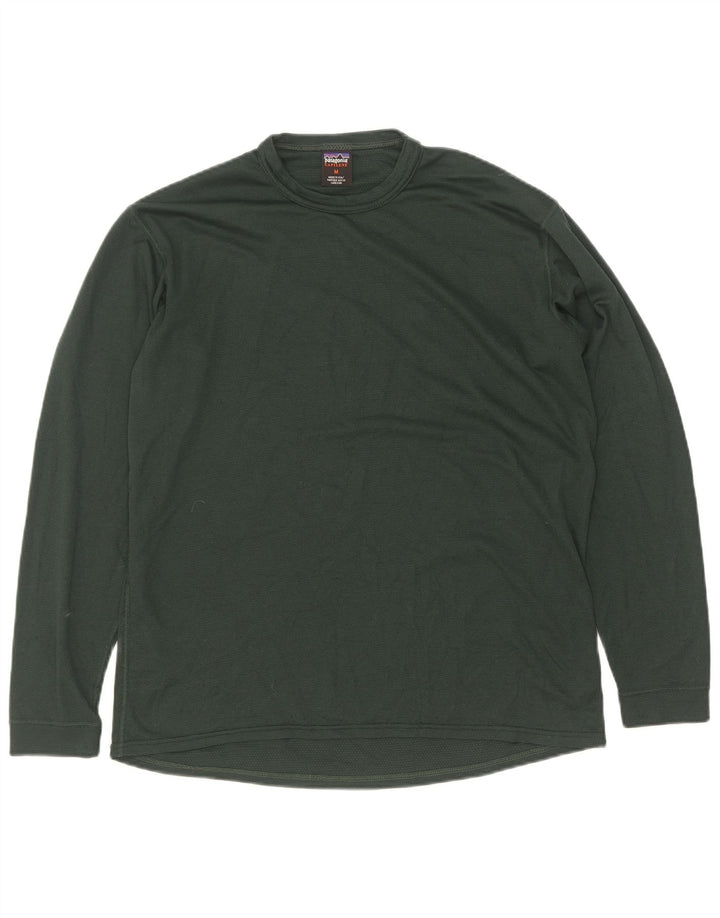Patagonia Mens Top Long Sleeve Medium Green Polyester