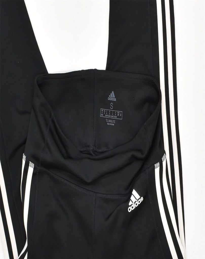 ADIDAS Womens Climalite Capri Tracksuit Trousers UK 8/10 Small Black | Vintage | Thrift | Second-Hand | Used Clothing | Messina Hembry 