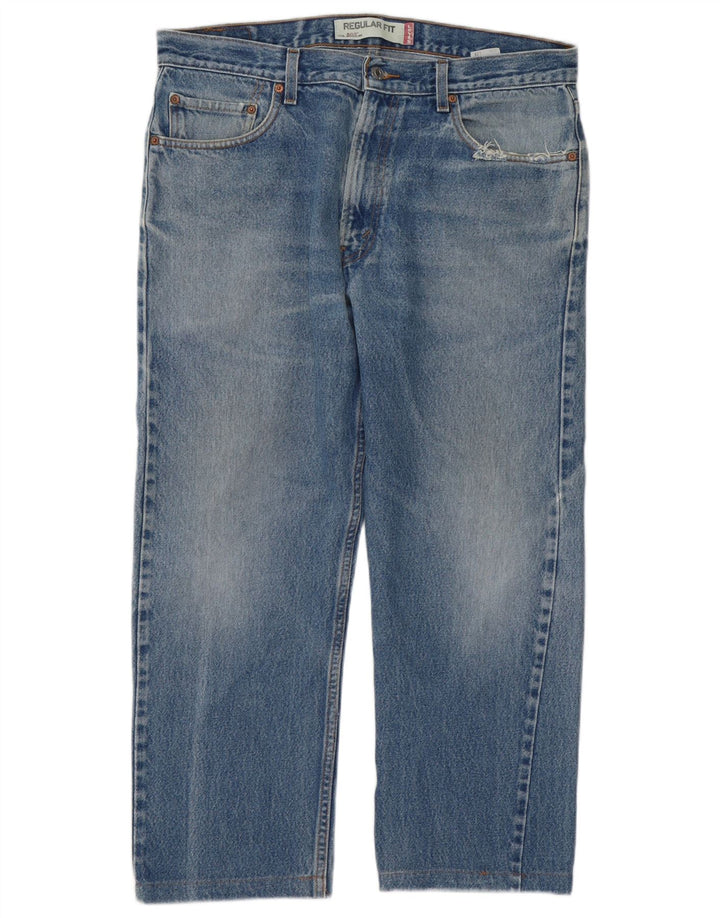 Levi's Mens 505 Regular Fit Straight Jeans W36 L26 Blue Cotton