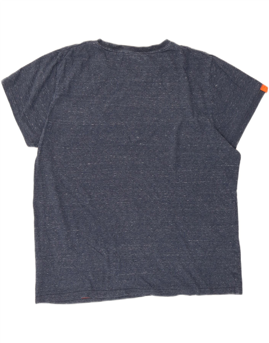 Superdry Mens Regular Fit T-Shirt Top 2XL Navy Blue Flecked Cotton