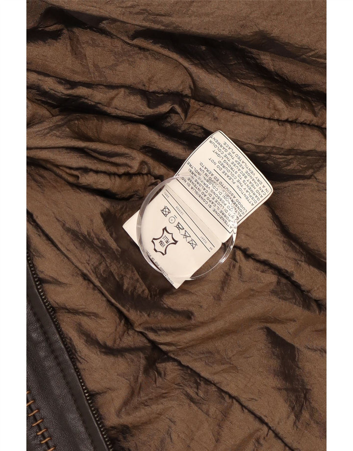 Mabrun Womens Leather Jacket IT 48 XL Black Leather