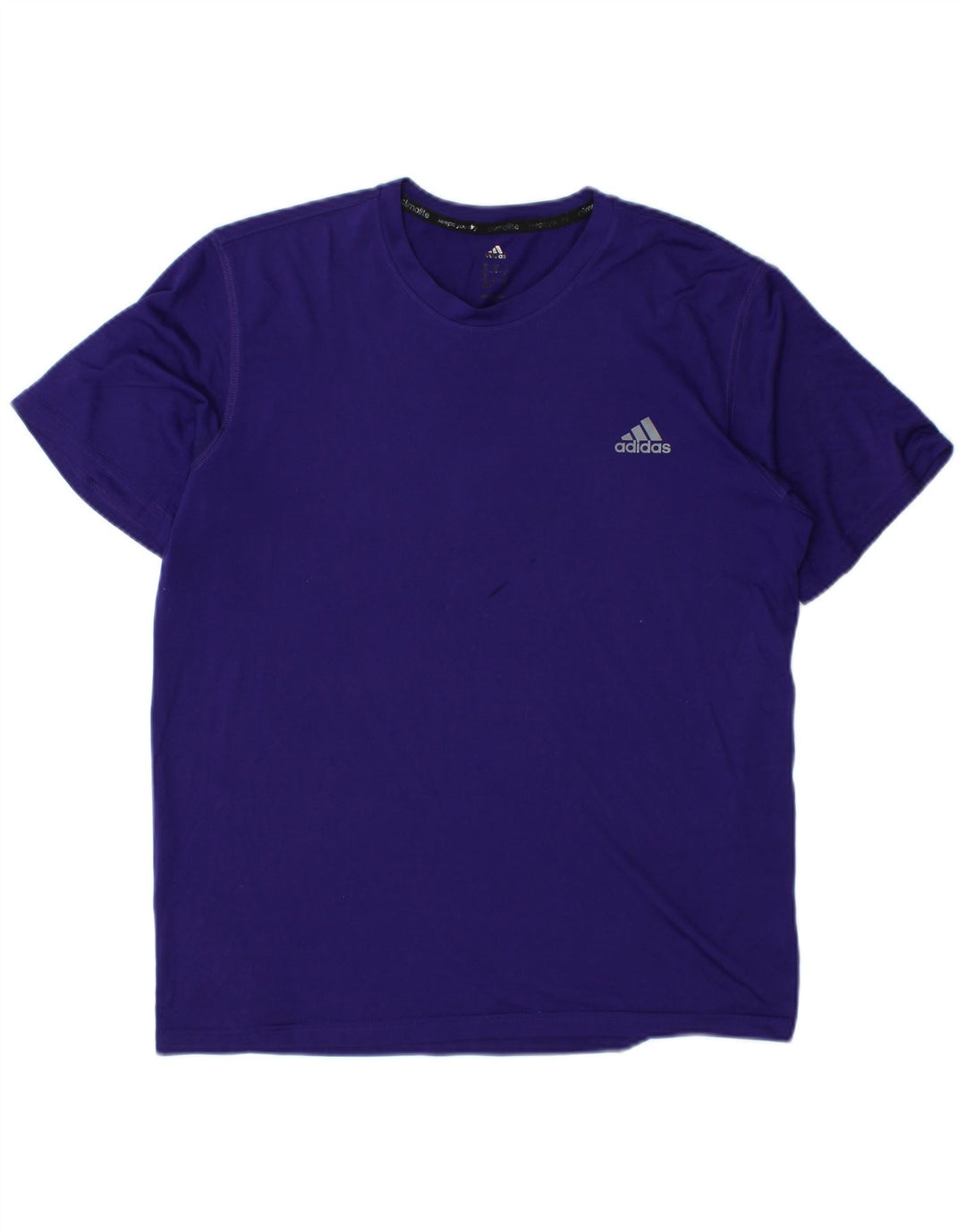 ADIDAS Mens Climalite T-Shirt Top Medium Purple Polyester