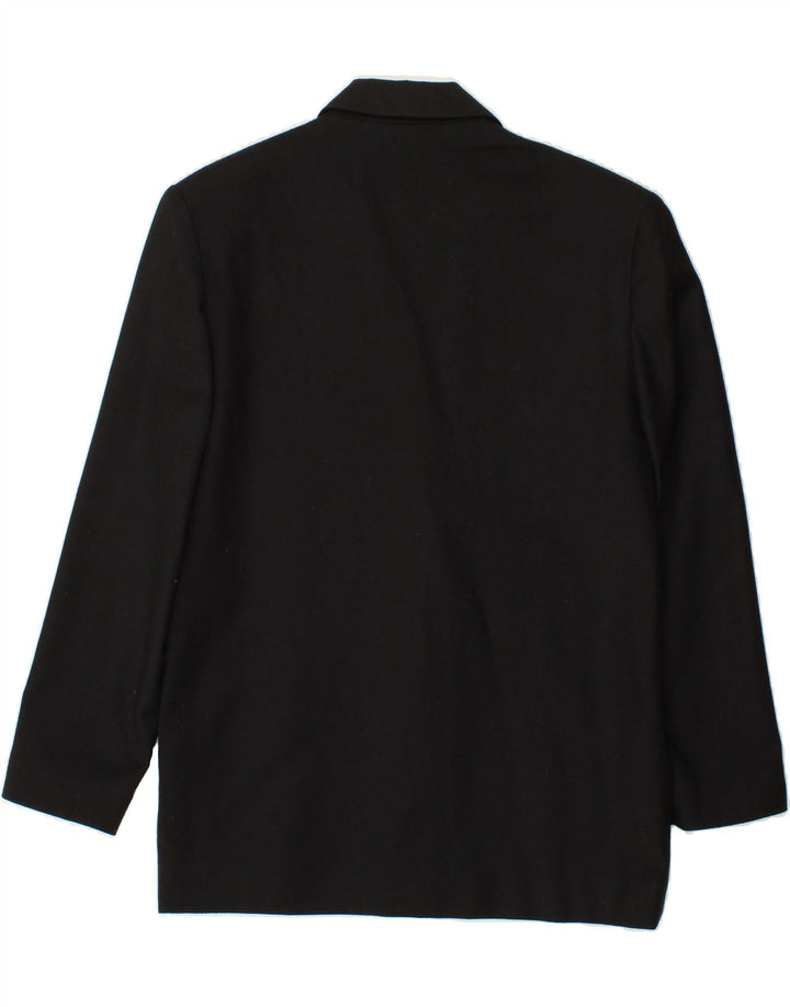 MARZOTTO Womens 2 Button Blazer Jacket IT 40 Small Black Virgin Wool Vintage Marzotto and Second-Hand Marzotto from Messina Hembry 