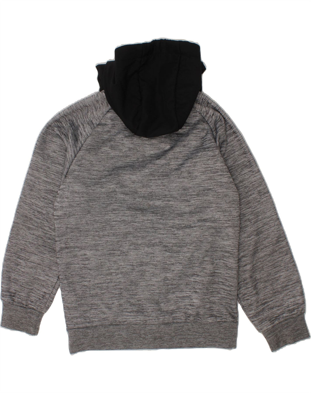 MCKENZIE Boys Zip Neck Hoodie Jumper 7-8 Years Grey Colourblock Polyester Vintage Mckenzie and Second-Hand Mckenzie from Messina Hembry 
