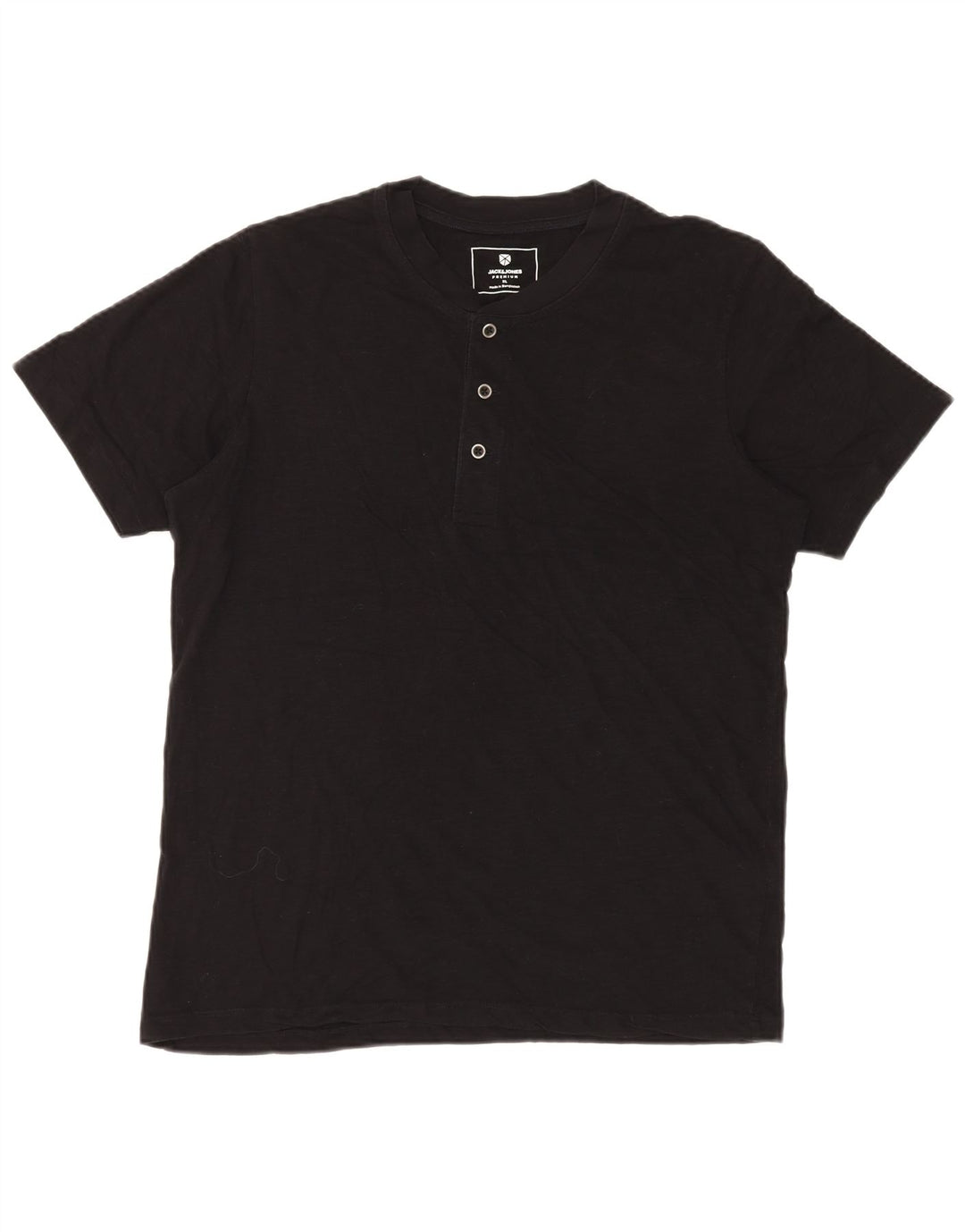 JACK & JONES Mens T-Shirt Top XL Black Cotton