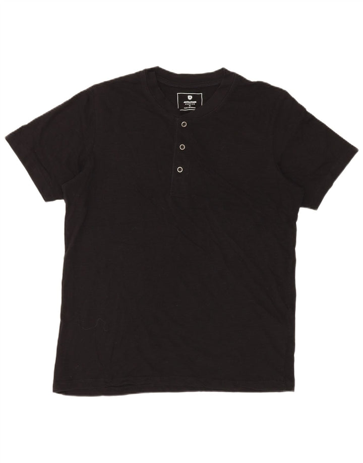 JACK & JONES Mens T-Shirt Top XL Black Cotton