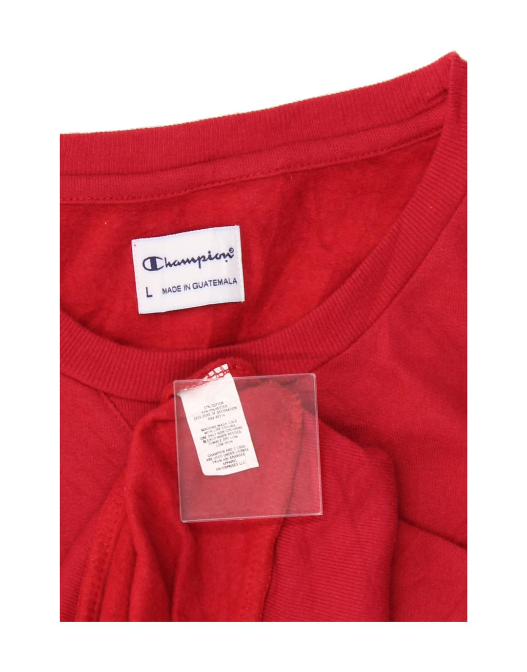 CHAMPION Womens Graphic Sweatshirt Jumper UK 16 Large Red Cotton Vintage Champion and Second-Hand Champion from Messina Hembry 