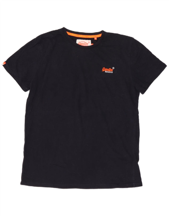 SUPERDRY Mens T-Shirt Top 2XL Black Cotton