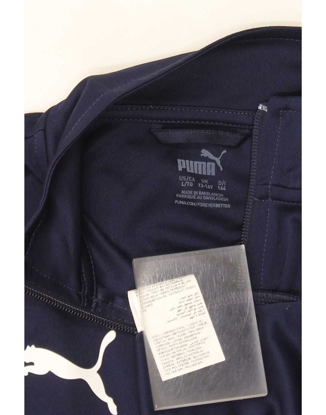 Puma Boys Santes Creus Tracksuit Top Jacket 13-14 Years Navy Blue Polyester