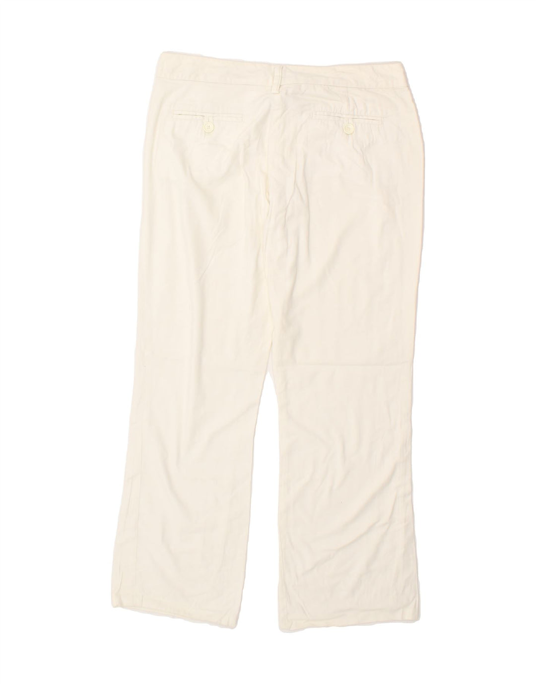 BENETTON Womens Straight Chino Trousers W34 L28 White Vintage Benetton and Second-Hand Benetton from Messina Hembry 