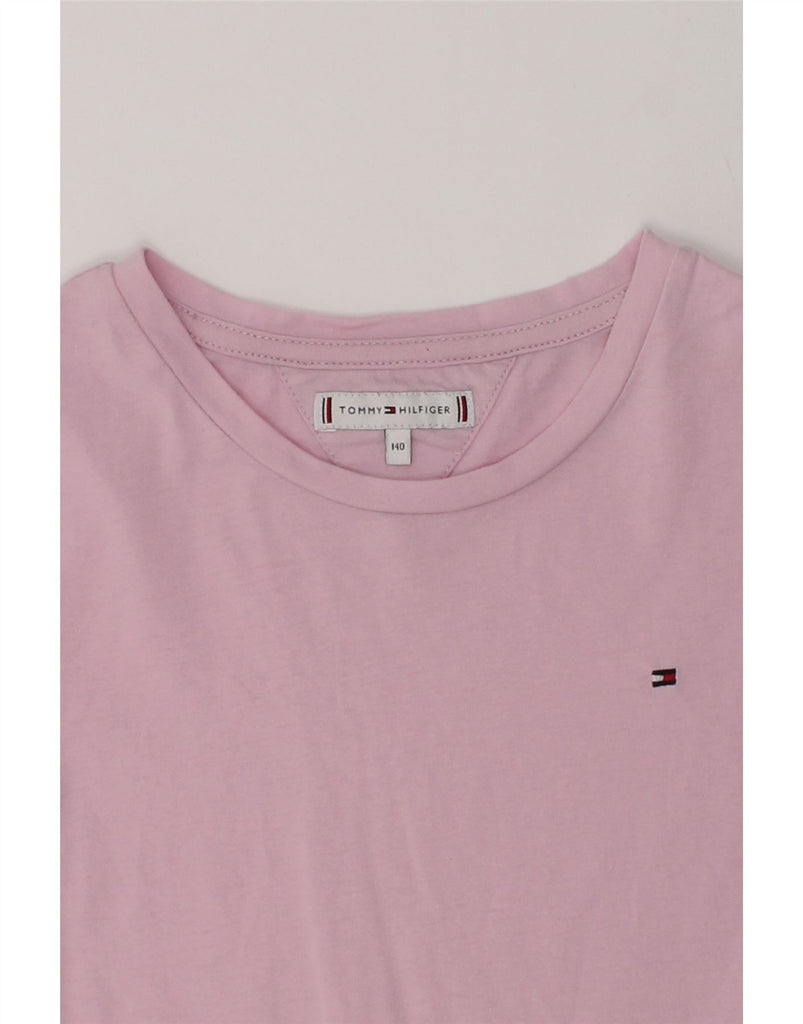 TOMMY HILFIGER Girls T-Shirt Top 9-10 Years Pink Cotton | Vintage Tommy Hilfiger | Thrift | Second-Hand Tommy Hilfiger | Used Clothing | Messina Hembry 