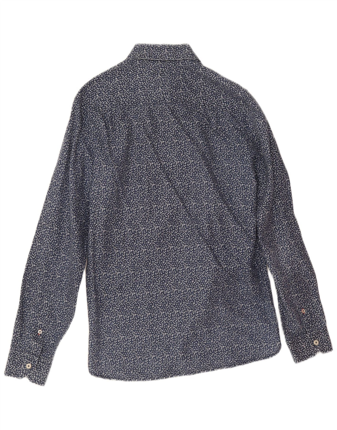 Crew Clothing Mens Shirt Small Navy Blue Floral Linen
