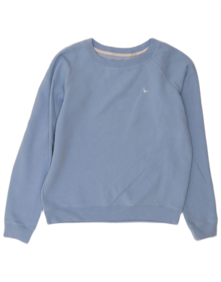 Jack Wills Womens Oversized Sweatshirt Jumper UK 6 XS Blue Cotton