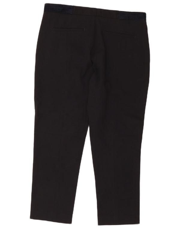 Zara Mens Cropped Trousers EU 42 Large W32 L25 Black Polyester