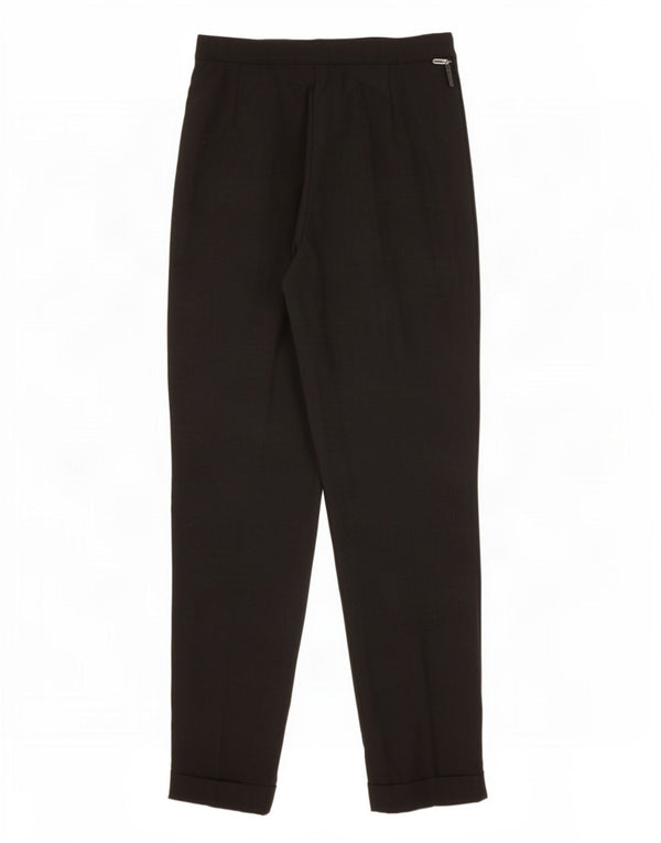 Marks & Spencer Womens Tapered Casual Trousers UK 14 Medium W28 L28 Black