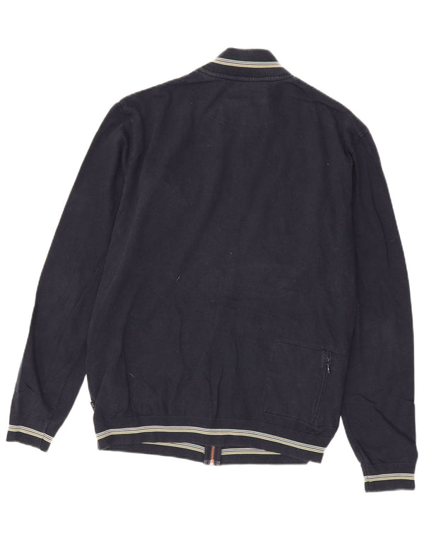 Ted Baker Mens Tracksuit Top Jacket Size 4 Large Navy Blue Cotton