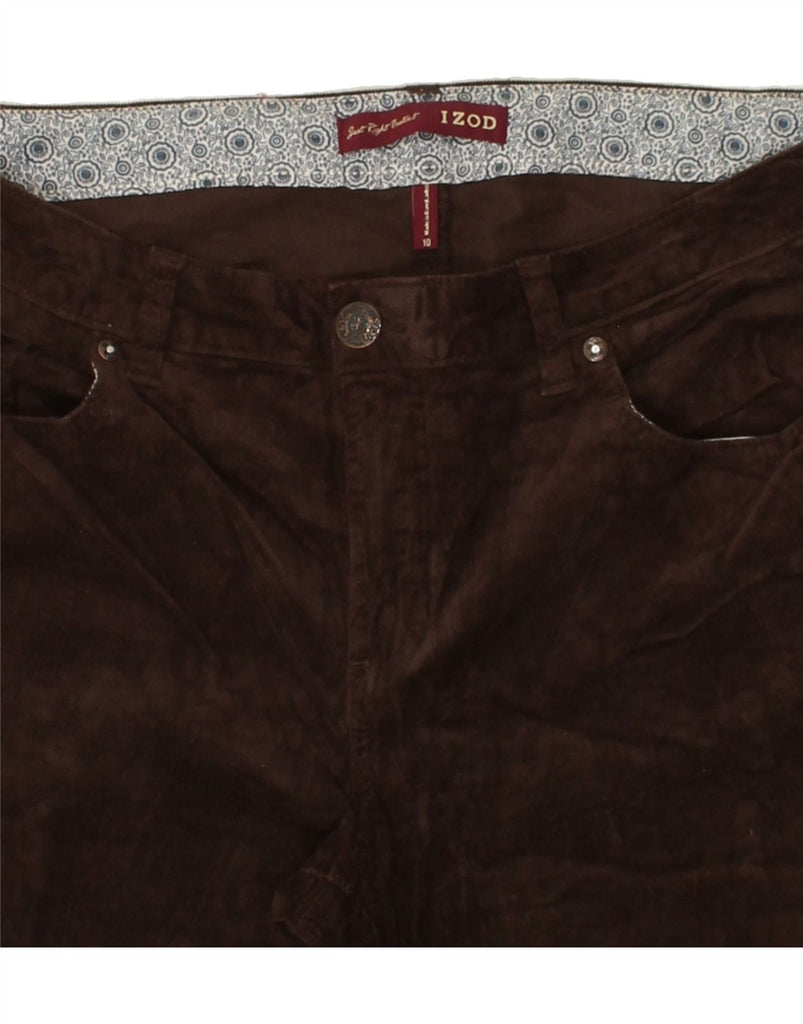 IZOD Womens Straight Corduroy Trousers US 10 Large W34 L32 Brown Cotton Vintage Izod and Second-Hand Izod from Messina Hembry 